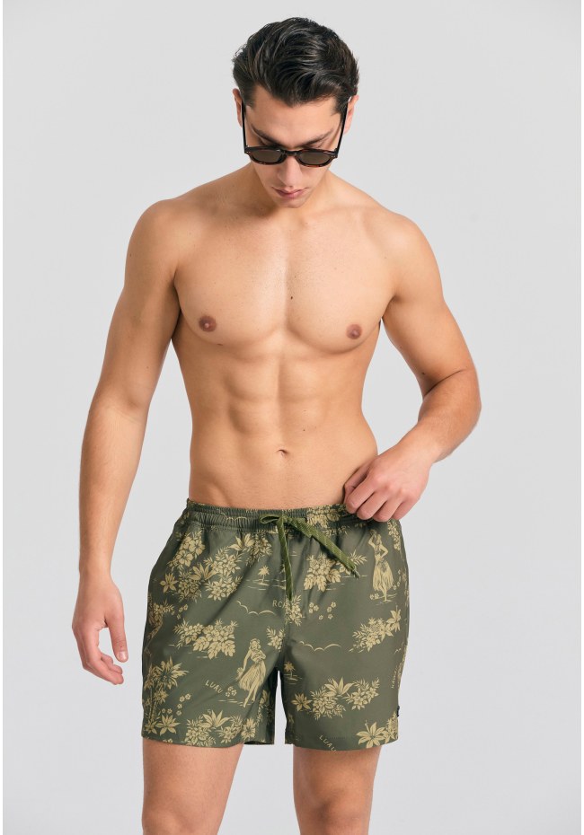 Ανδρικό μαγιό με floral print