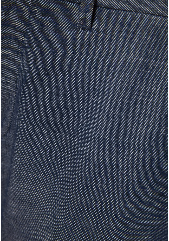 Comfort fit yarn dyed chino βερμούδα με λάστιχο