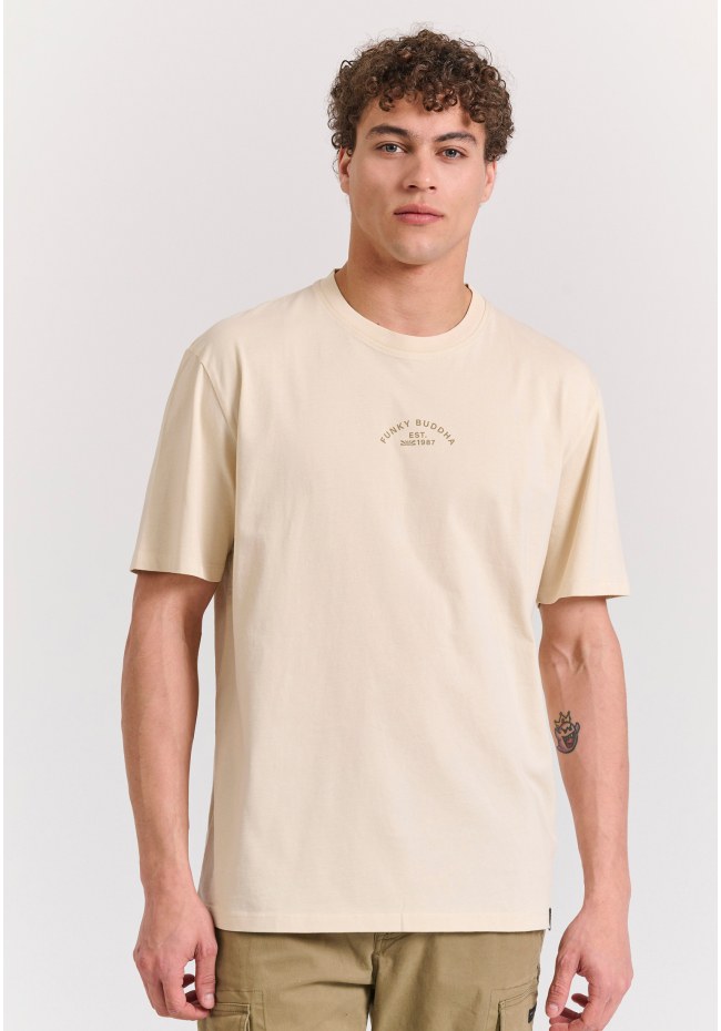 Relaxed fit t-shirt με text artwork τύπωμα στην πλάτη