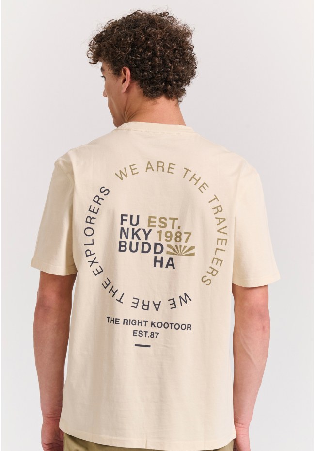 Relaxed fit t-shirt με text artwork τύπωμα στην πλάτη