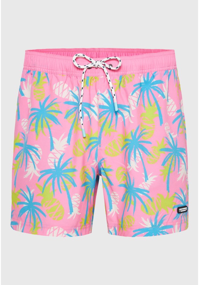 Men's swim shorts with exotic print