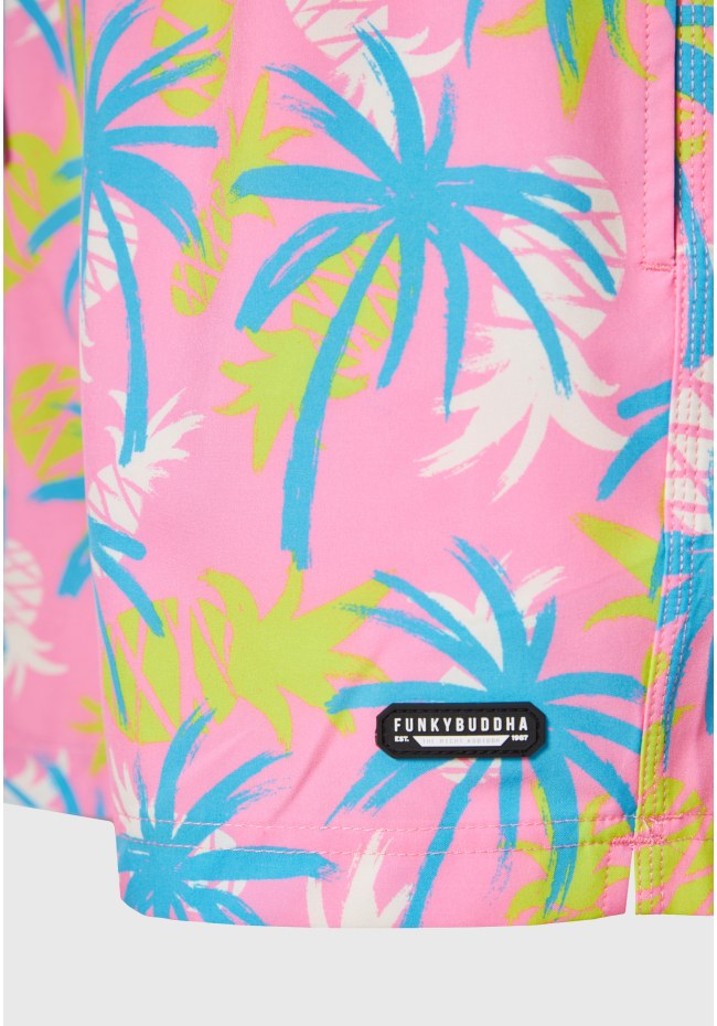 Men's swim shorts with exotic print