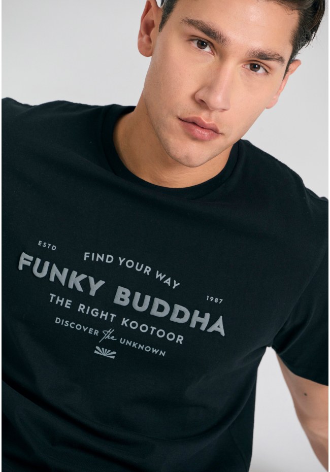 T-shirt με embossed τύπωμα από οργανικό βαμβάκι