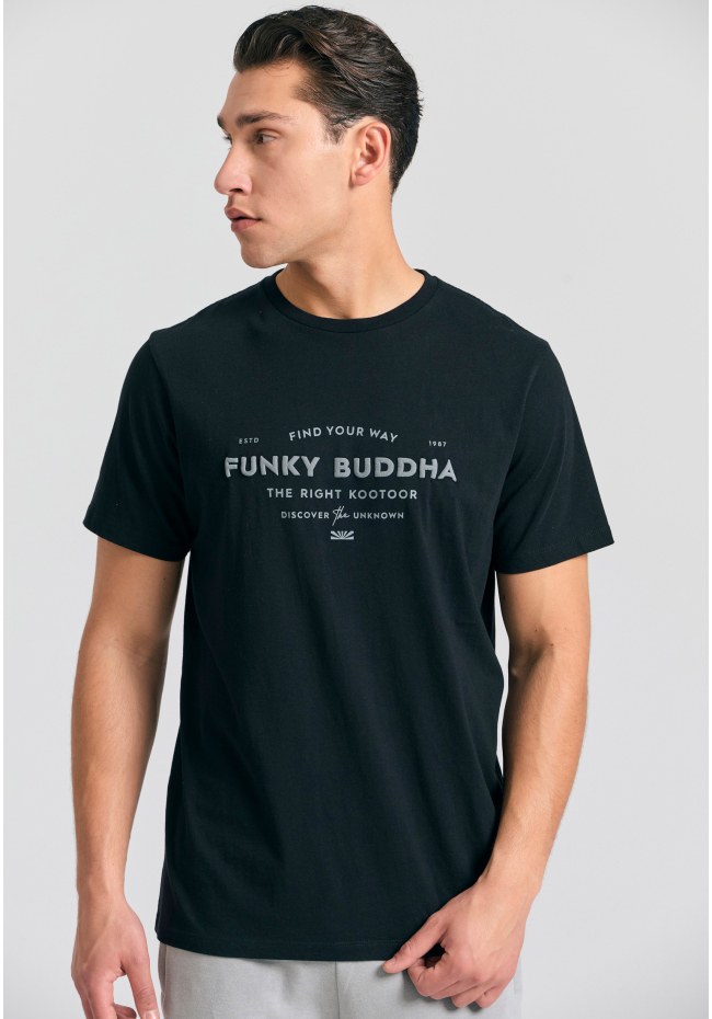 T-shirt με embossed τύπωμα από οργανικό βαμβάκι