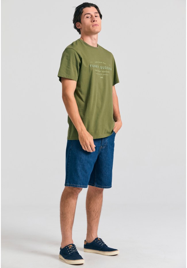 T-shirt με embossed τύπωμα από οργανικό βαμβάκι