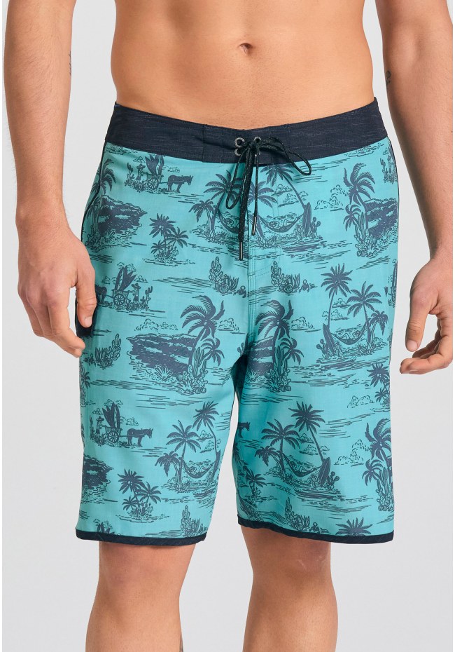 Men's boardshorts with exotic print