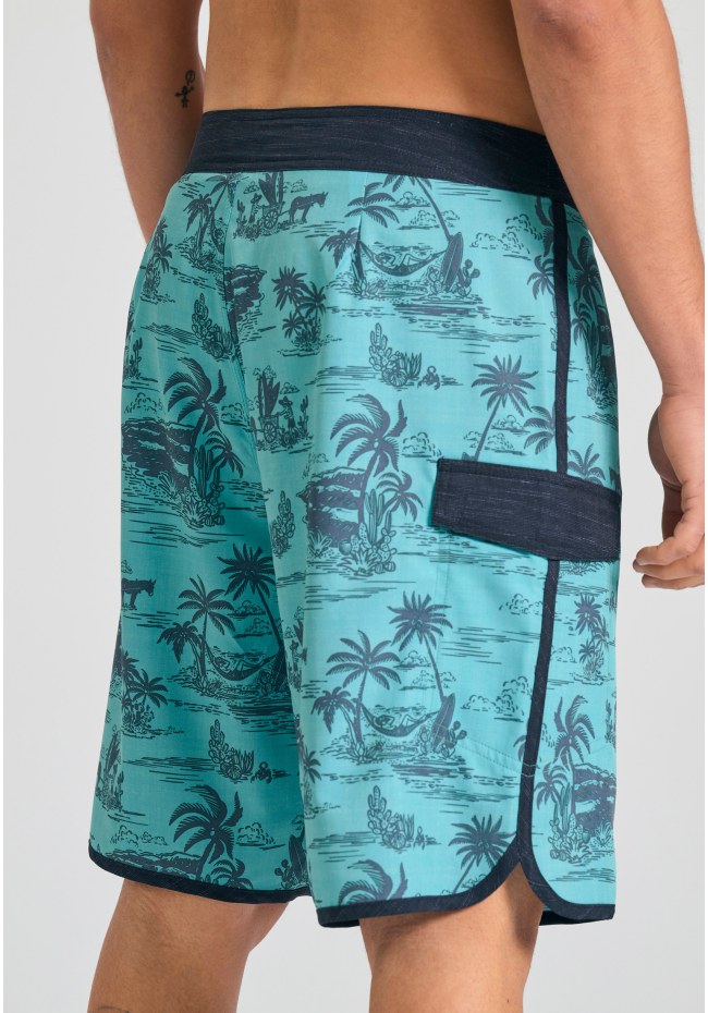 Men's boardshorts with exotic print