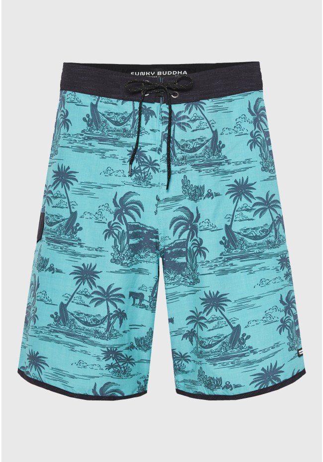 Men's boardshorts with exotic print