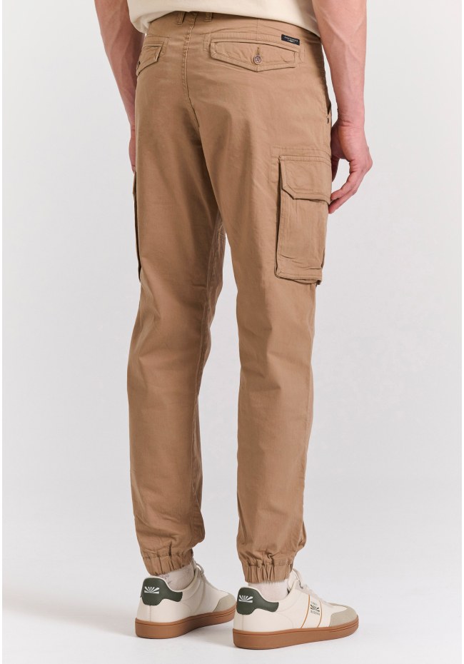 Men's cargo pants with cuffed hem