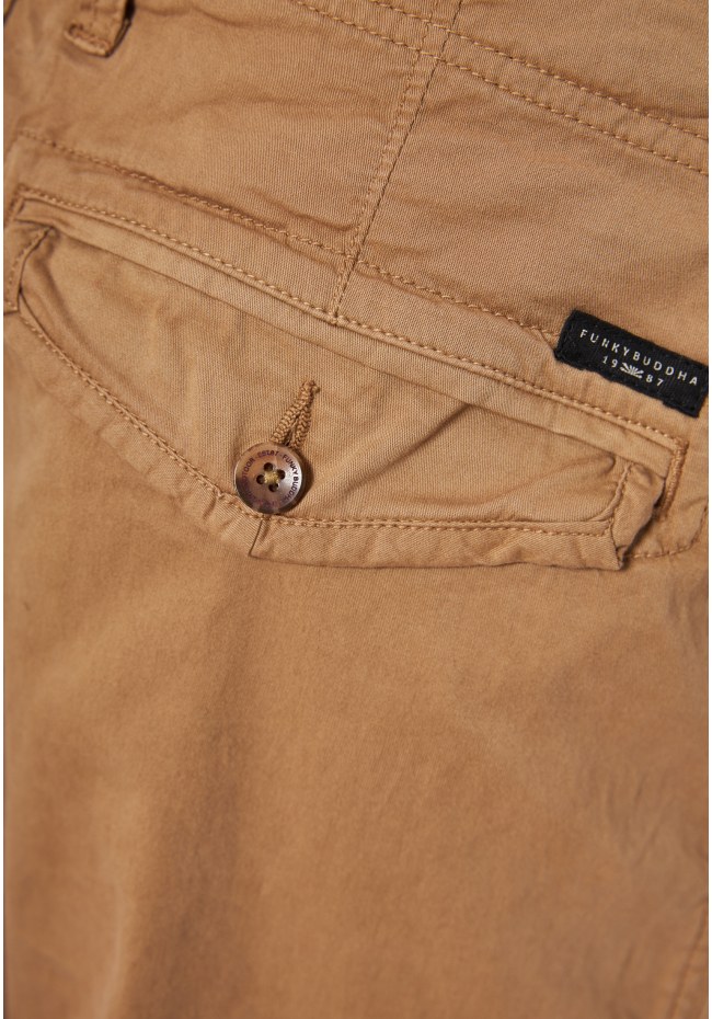 Men's cargo pants with cuffed hem