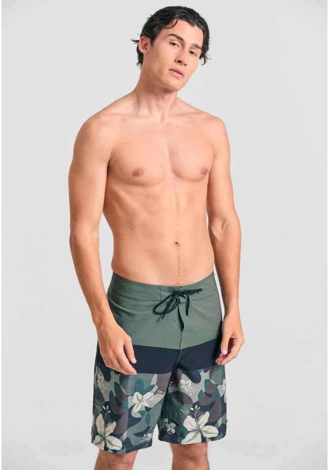 Ανδρικό μαγιό βερμούδα με floral τύπωμα