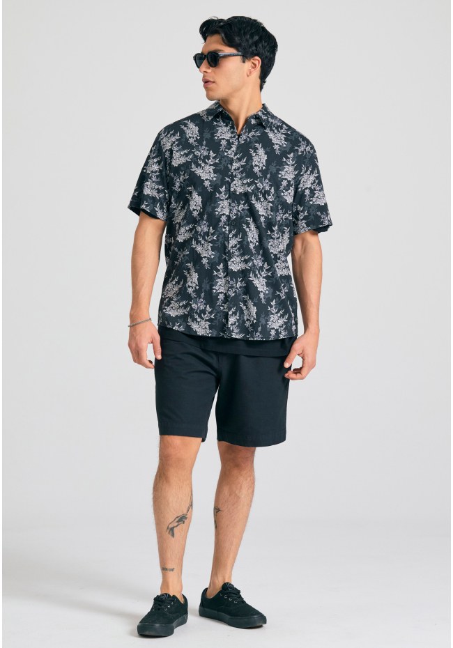 Relaxed fit πουκάμισο με floral print