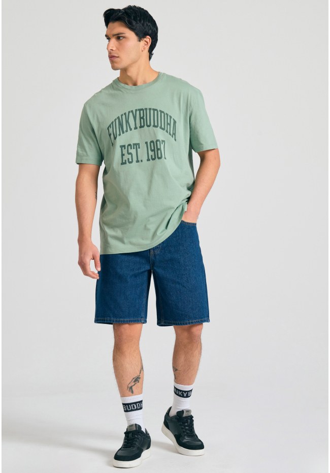 Relaxed fit t-shirt με branded τύπωμα