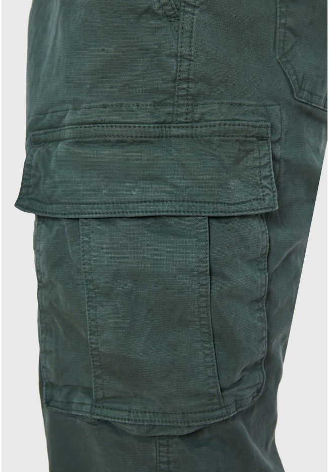 Tapered fit cargo παντελόνι σε ζακάρ ύφανση