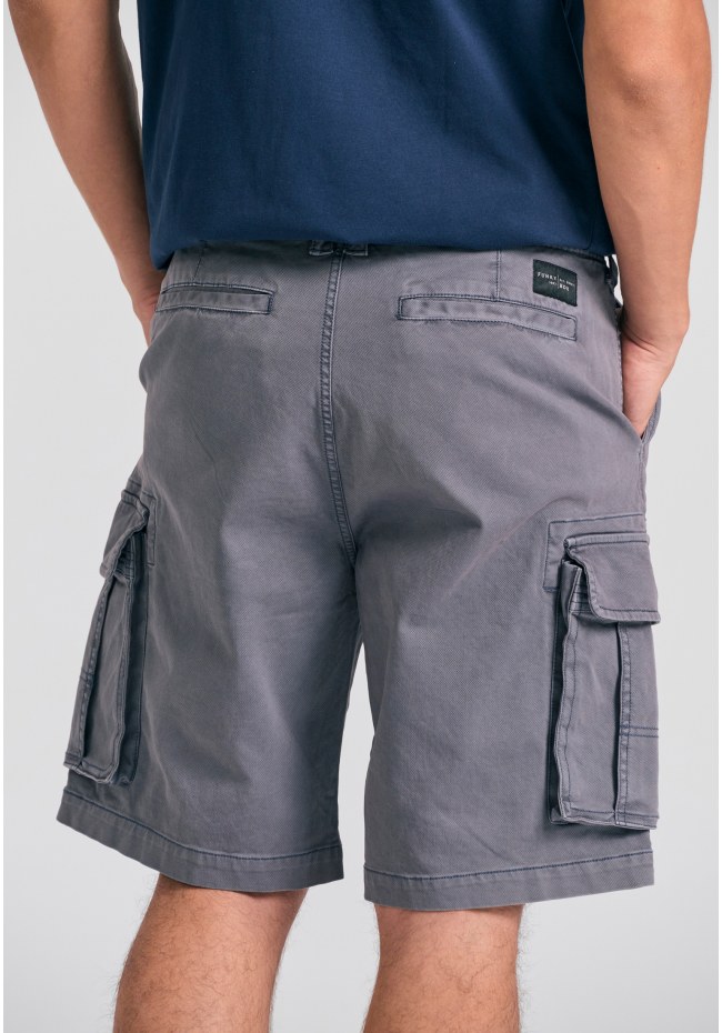 Loose fit garment dyed cargo βερμούδα