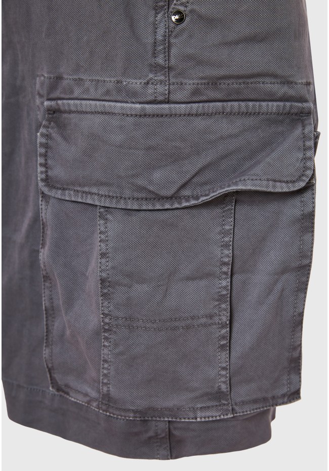 Loose fit garment dyed cargo βερμούδα