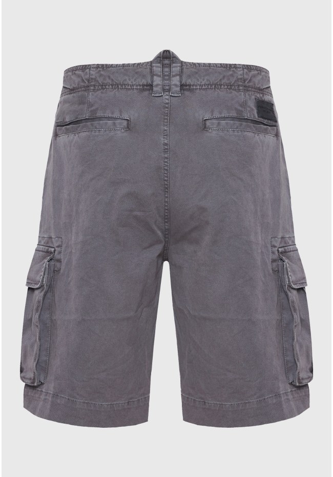 Loose fit garment dyed cargo βερμούδα