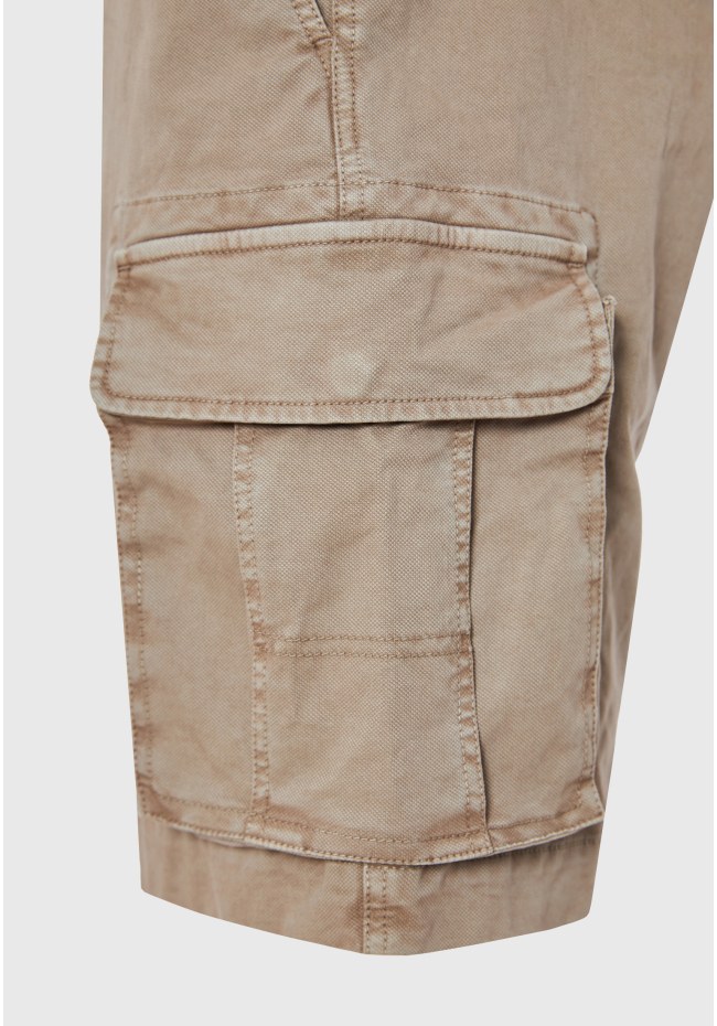 Loose fit garment dyed cargo βερμούδα