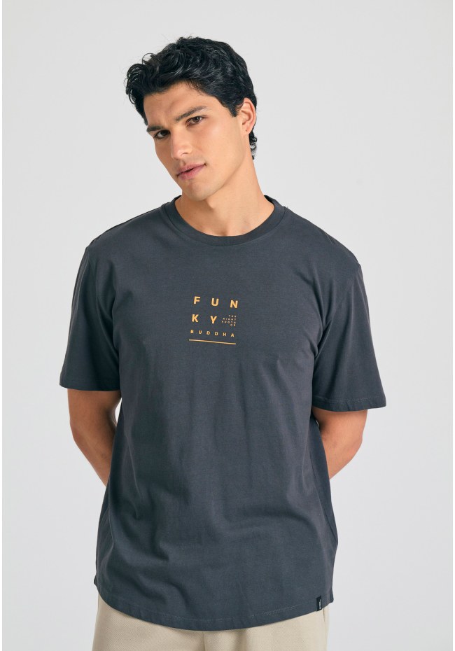 Relaxed t-shirt με text artwork τύπωμα στην πλάτη