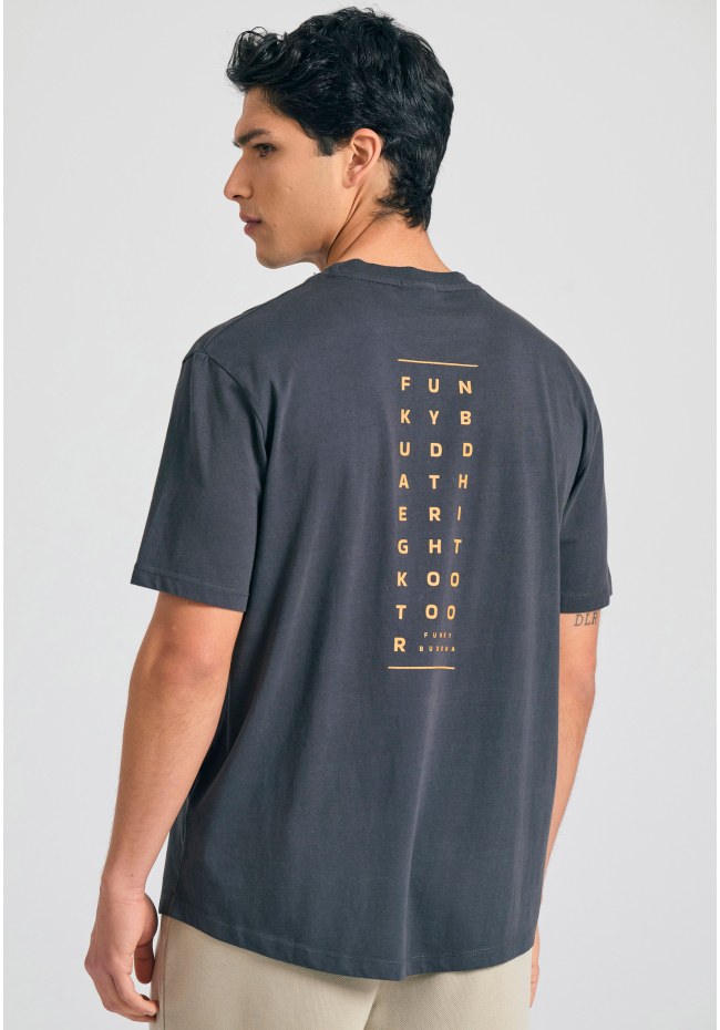 Relaxed t-shirt με text artwork τύπωμα στην πλάτη