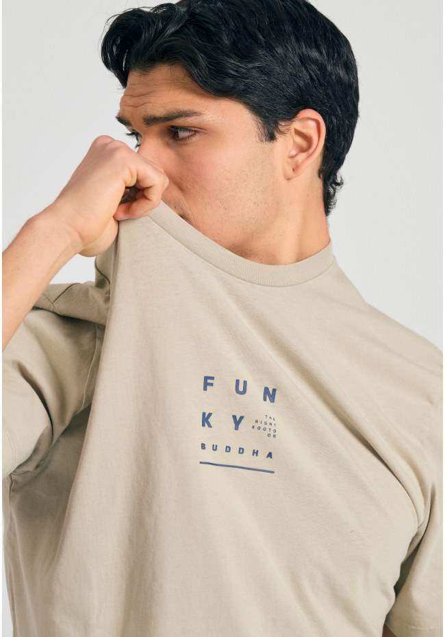 Relaxed t-shirt με text artwork τύπωμα στην πλάτη