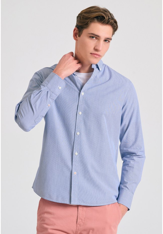 Yarn dyed oxford striped shirt