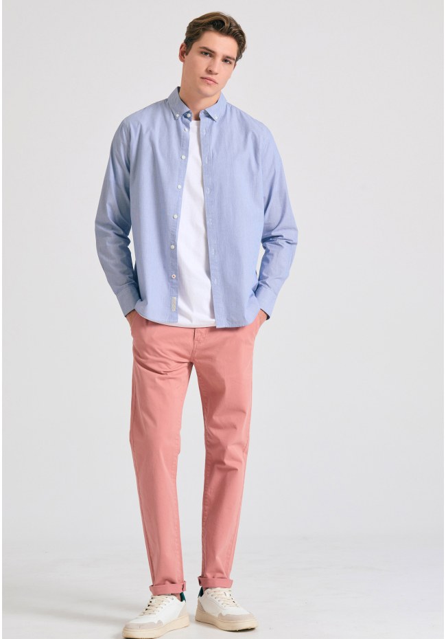 Yarn dyed oxford striped shirt