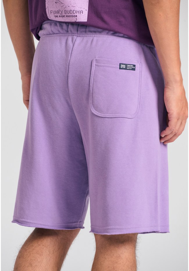 Wide leg fit αθλητική βερμούδα με branded τύπωμα