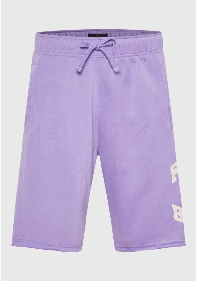 Wide leg fit αθλητική βερμούδα με branded τύπωμα