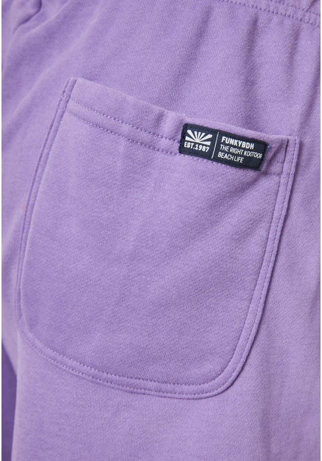 Wide leg fit αθλητική βερμούδα με branded τύπωμα