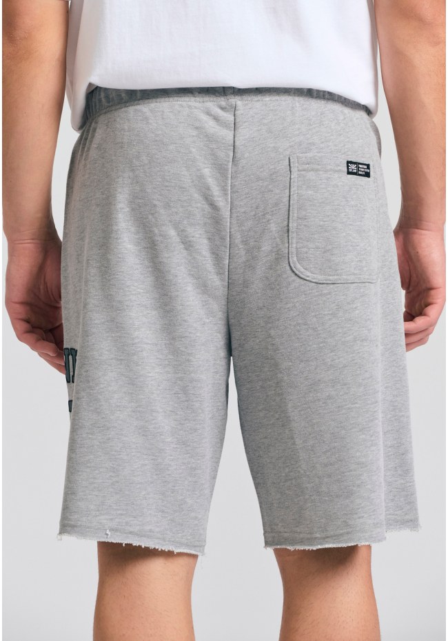 Wide leg fit αθλητική βερμούδα με branded τύπωμα