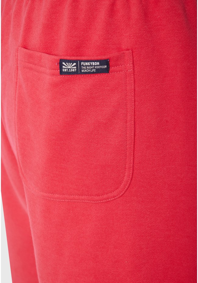 Wide leg fit αθλητική βερμούδα με branded τύπωμα