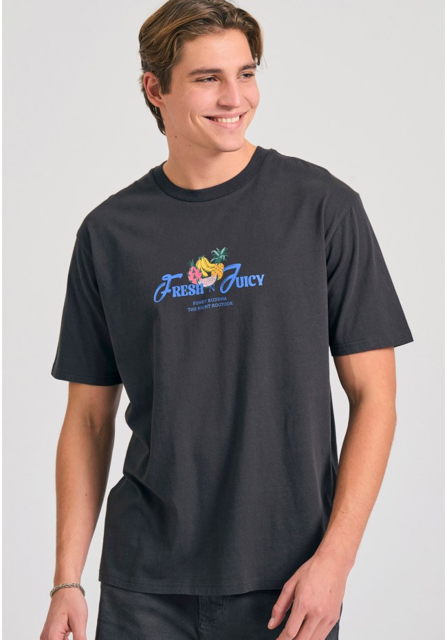 Relaxed fit t-shirt με τύπωμα στην πλάτη