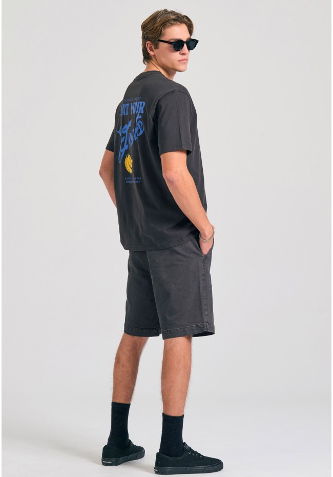 Relaxed fit t-shirt με τύπωμα στην πλάτη