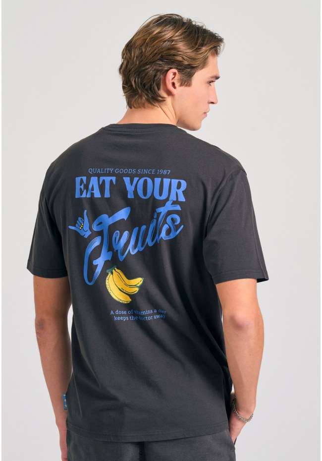 Relaxed fit t-shirt με τύπωμα στην πλάτη