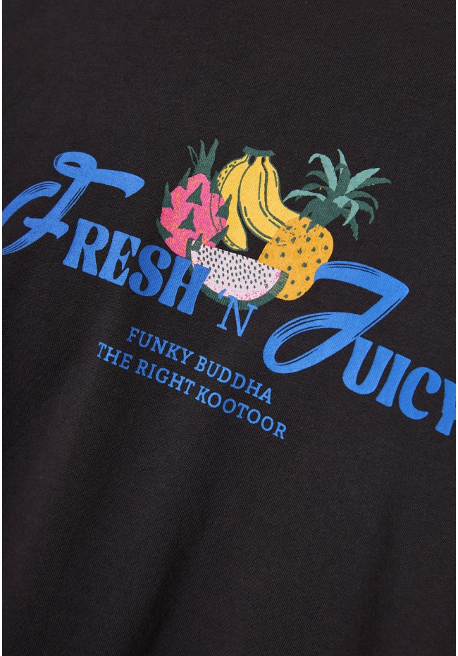 Relaxed fit t-shirt με τύπωμα στην πλάτη