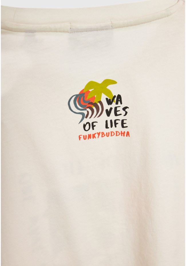 Relaxed fit t-shirt με abstract frame τύπωμα