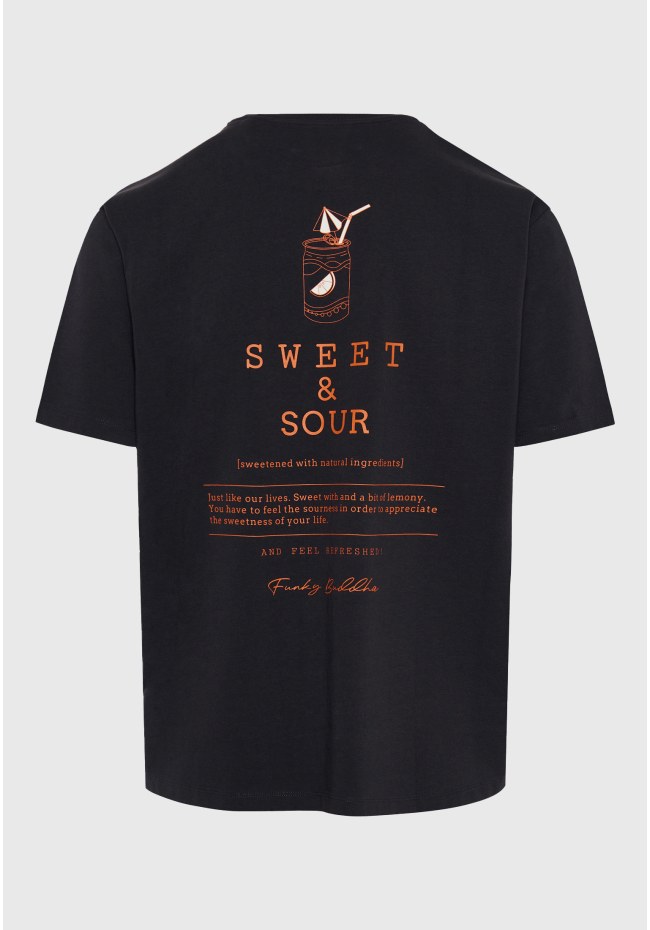 Relaxed t-shirt με text artwork τύπωμα στην πλάτη