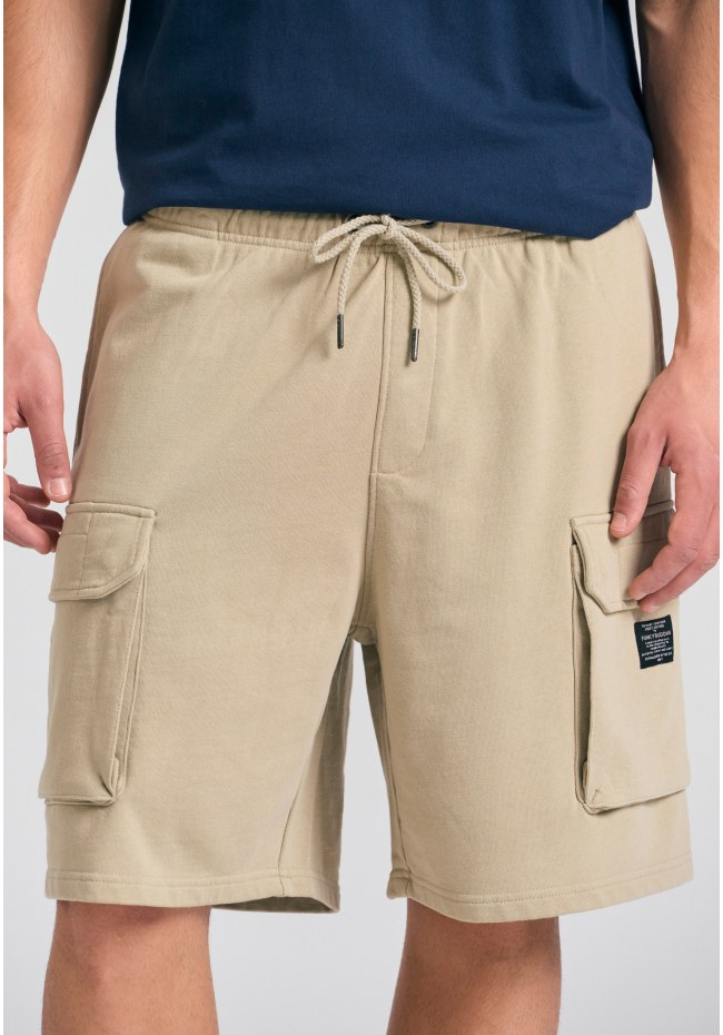 Loose tapered fit αθλητική cargo βερμούδα