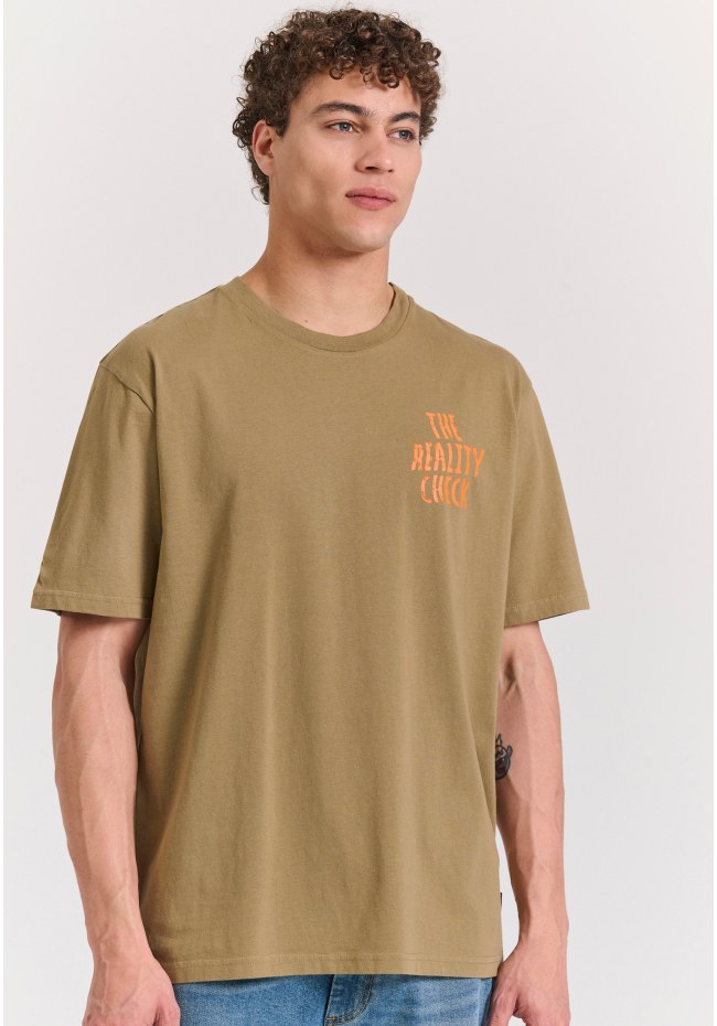 Relaxed fit t-shirt με graphic print στην πλάτη