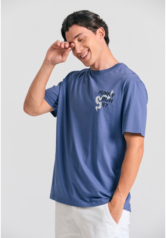 Relaxed t-shirt with frame graphic print