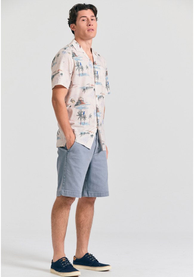 Relaxed fit πουκάμισο με exotic τύπωμα
