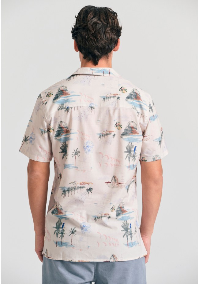 Relaxed fit πουκάμισο με exotic τύπωμα