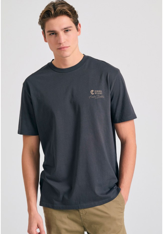 Relaxed fit t-shirt με ethnic look τύπωμα