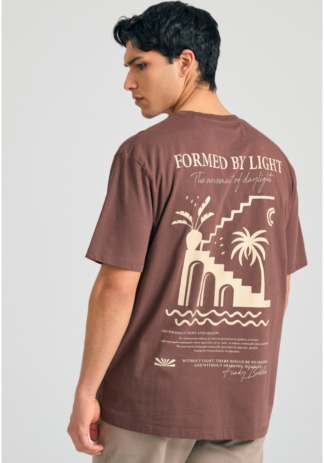 Relaxed fit t-shirt με ethnic look τύπωμα