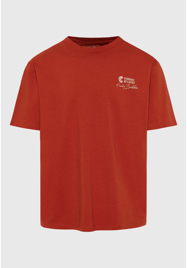 Relaxed fit t-shirt με ethnic look τύπωμα