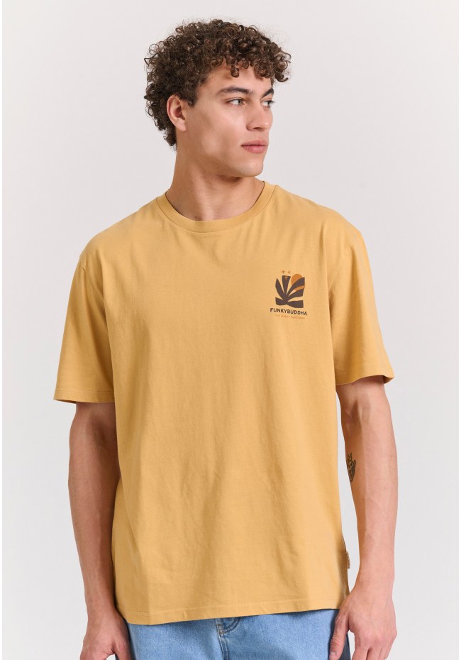 Relaxed t-shirt από οργανικό βαμβάκι με abstract τύπωμα