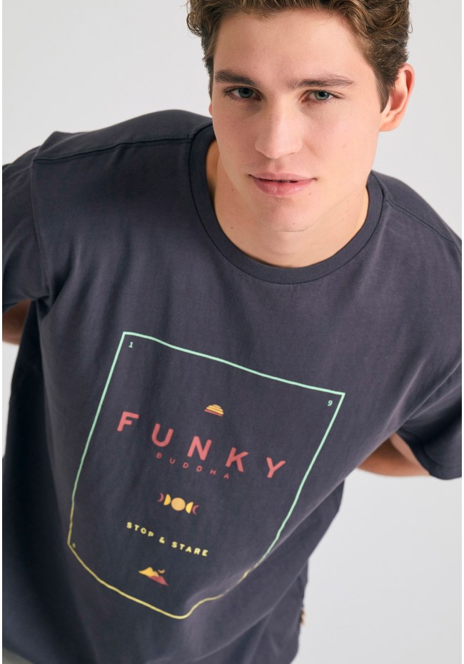 Organic cotton t-shirt με minimal branded τύπωμα