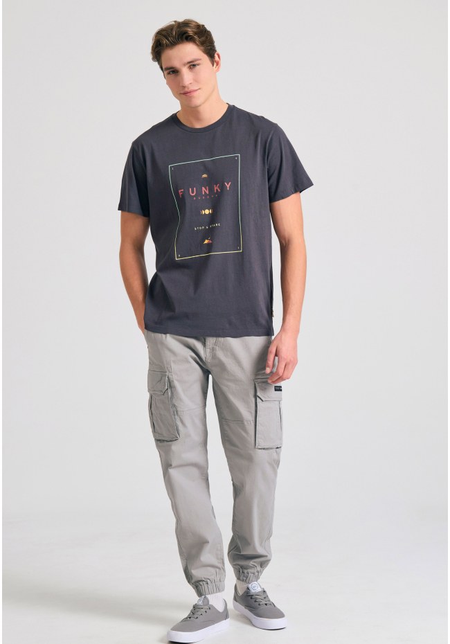 Organic cotton t-shirt με minimal branded τύπωμα