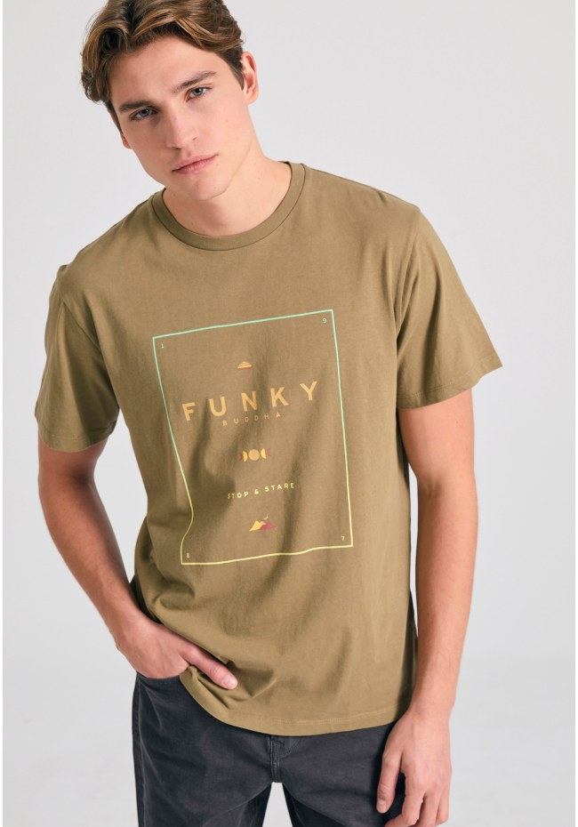 Organic cotton t-shirt με minimal branded τύπωμα